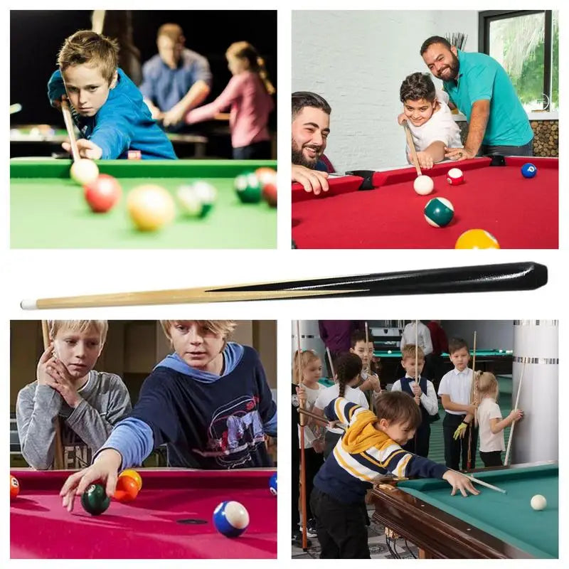 Short Pool Cue Billiard Rod Professional Tool Kids Pool Stick Beginners