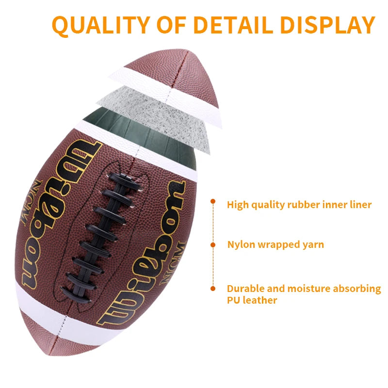 High Quality  Football Size 3 6 9 PU Leather American Football