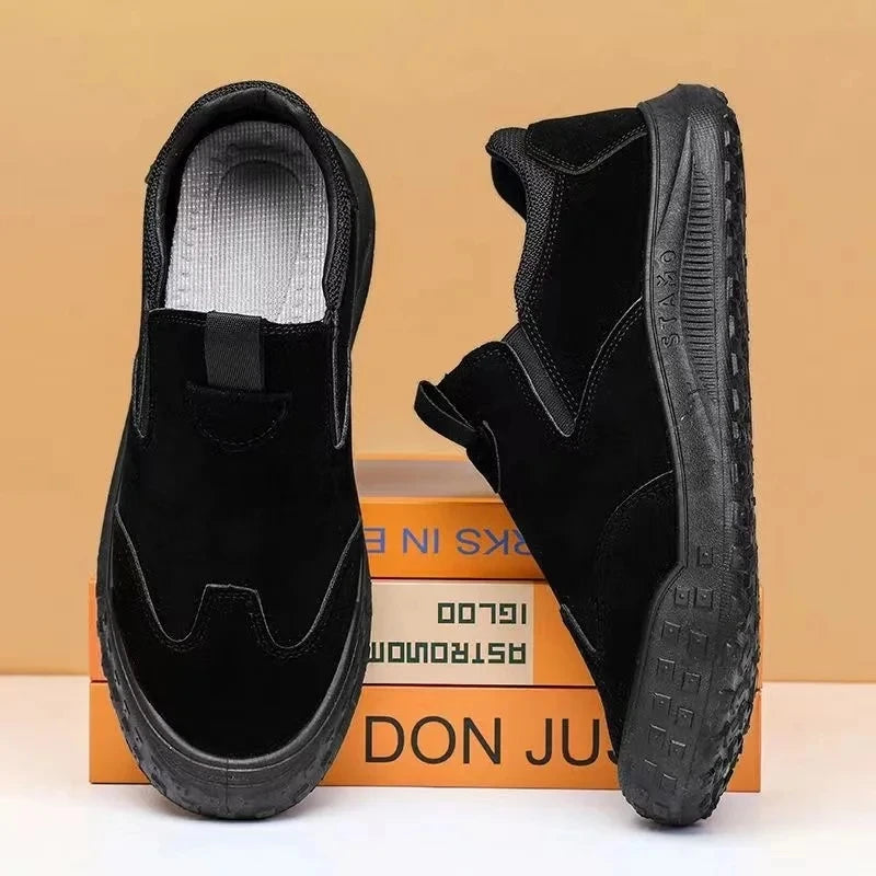 2024 Men's casual shoes Vulcanized Work loafers Mesh Lightweight Man sports shoes Canvas Shoes for Men  ﻿