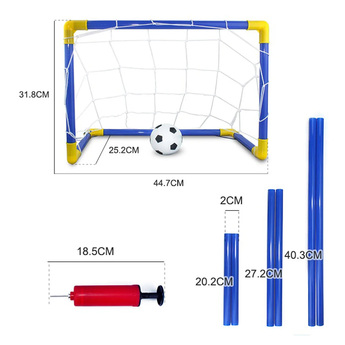 Little Kids Indoor/Outdoor Portable Soccer Goal Set