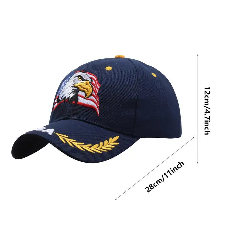 Flag Baseball Caps Cool Breathable Eagle Trucker Hat Unisex Patriotic Embroidere Adjustable