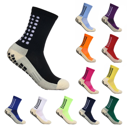 MagiMobo Grip Football Socks Men Mid Calf Socks