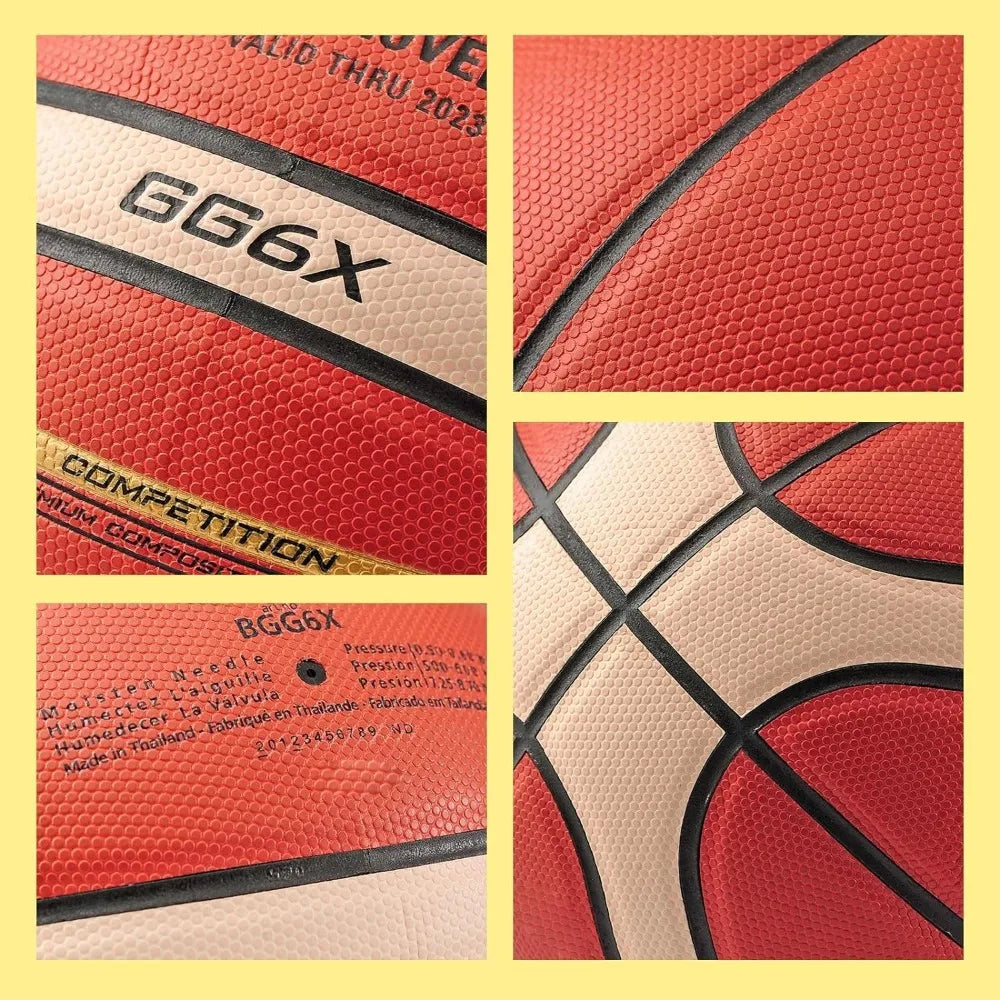 Molten GG6X PU Basketball Standard Ball, Training Ball, Official Certification, Competition, Men and Women's matches, SIZE 6