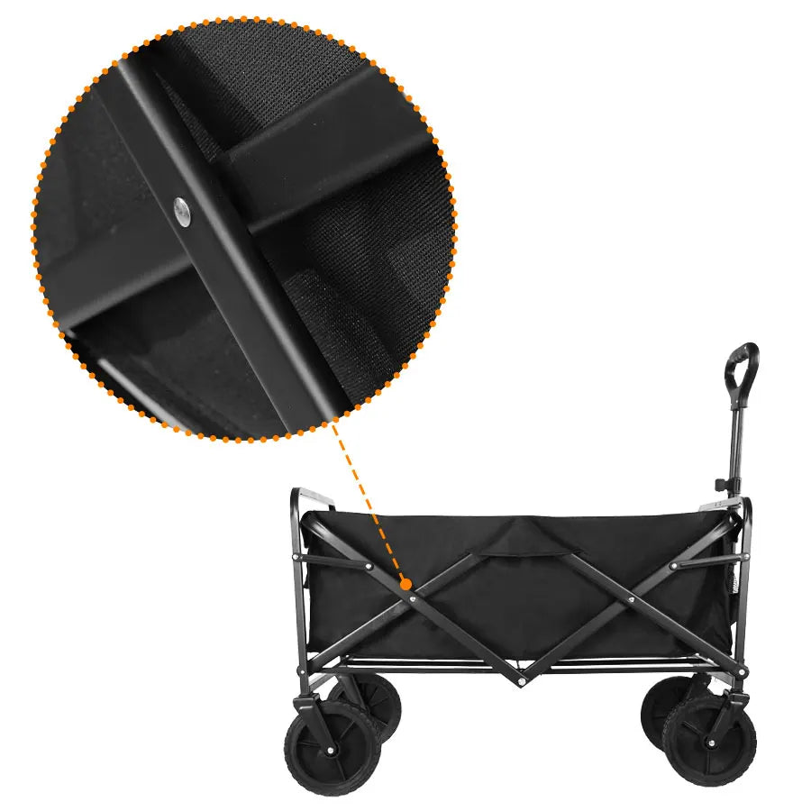 Heavy Duty Large Capacity Folding Wagon Shopping Beach Garden Pull Trolley Collapsible Folding Outdoor Portable Utility Cart