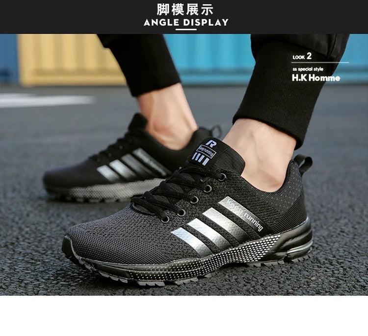 Men's and women's flats fashion casual sneakers couple walking