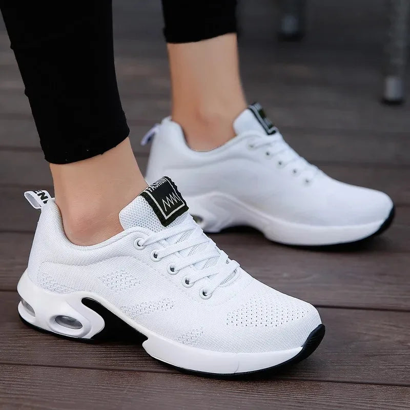 Summer Women Sneakers Outdoor Running Air Cushion Sport Shoes Increase Height Breathable Walk Shoes Dropshipping