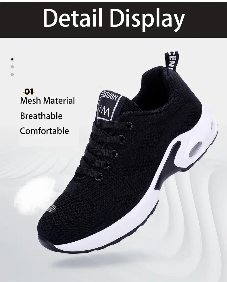 Summer Women Sneakers Outdoor Running Air Cushion Sport Shoes Increase Height Breathable Walk Shoes Dropshipping