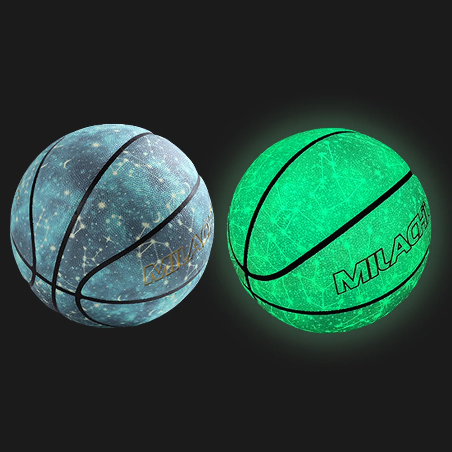 Holographic Luminous Basketball Reflective Glowing Basketball Night Game