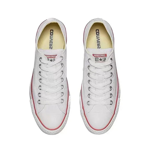 Converse Chuck Taylor All Star Men and Women Skateboarding Shoes Low-top Outdoor Lightweight Vintage Sneaker White