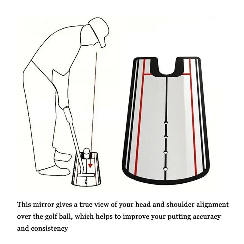 Golf Putting Practice Putting Mirror Alignment Training Aid