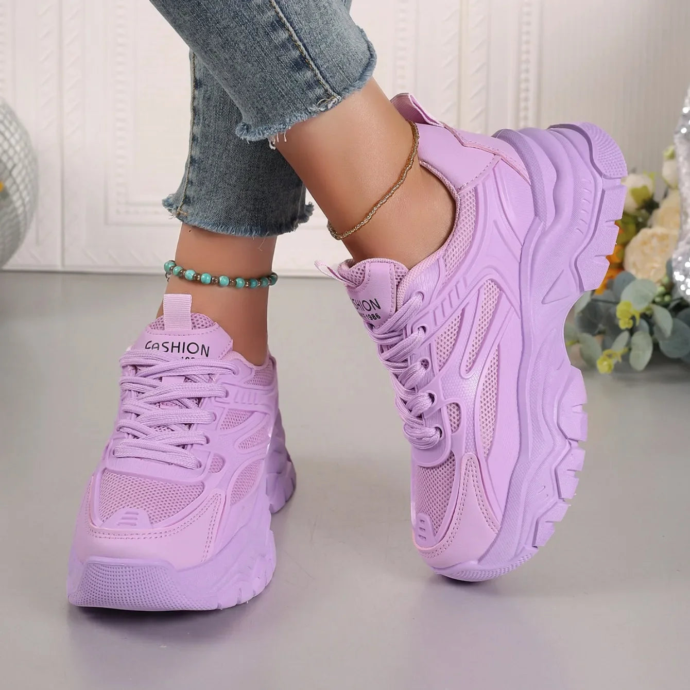 Women Sneakers 2024 New Fashion Chunky Sneakers Women Outdoor Tennis Platform Sports Shoes for Women Lightweight Designer Shoes