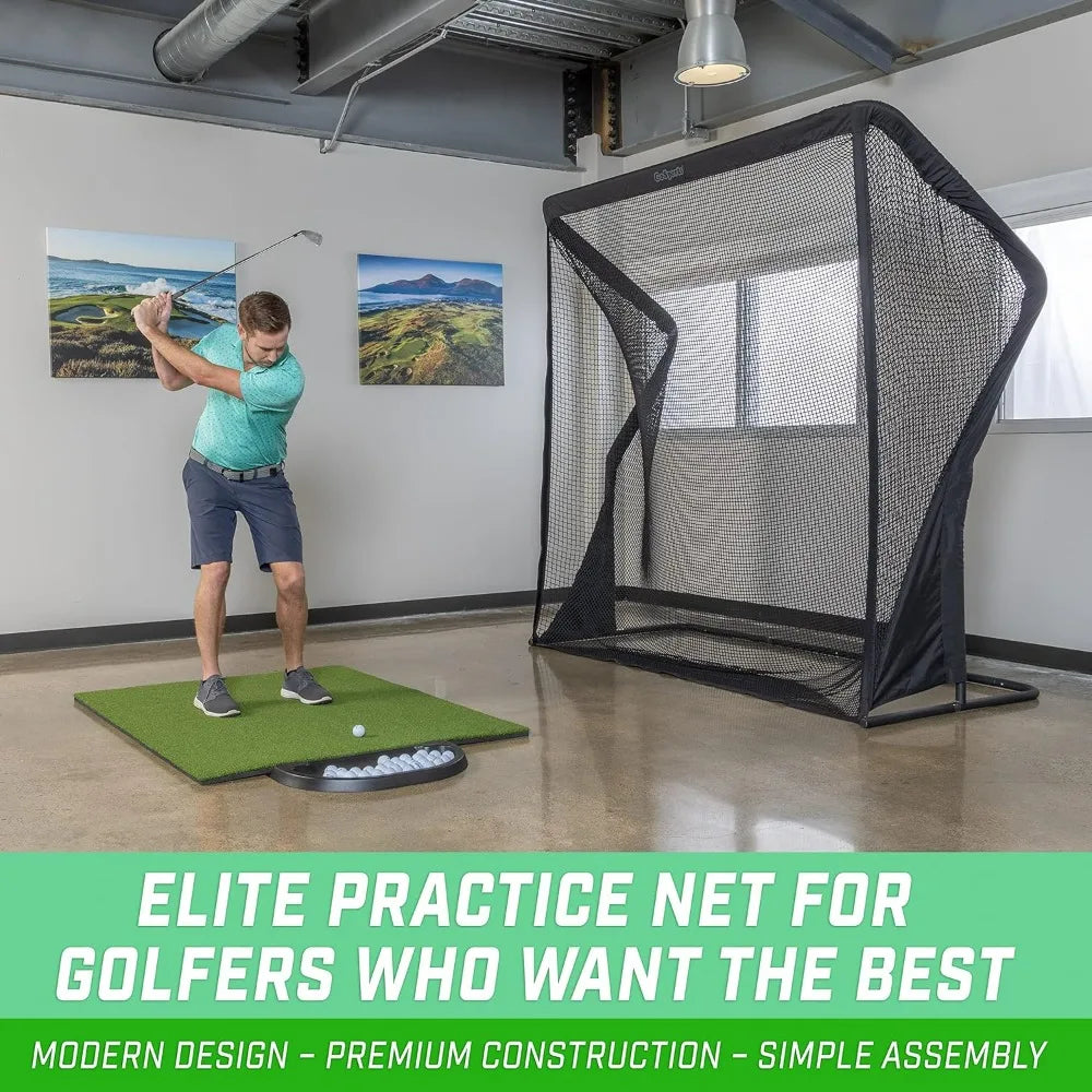 Elite Golf Practice Net with Steel Frame - Choose  7' Size