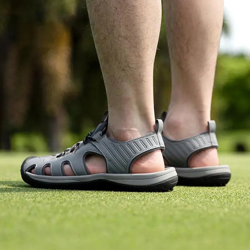 Summer Outdoor Golf Sandals Breathable Golf Shoes Slip Resistant Outdoor Spikes