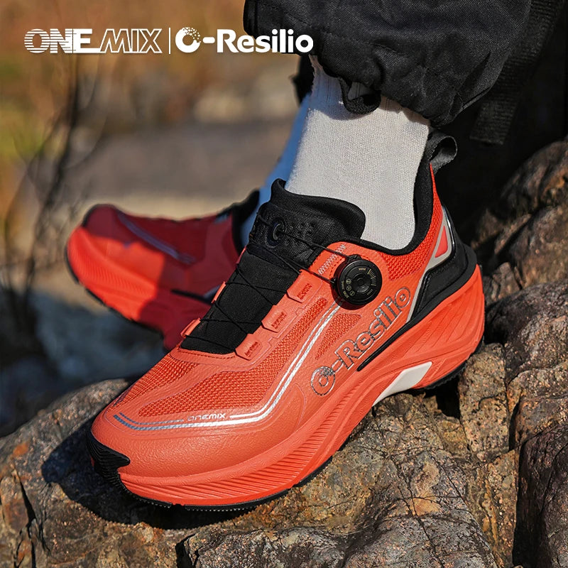 ONEMIX Outdoor Running Sneakers Men Elastic Trail Shoes