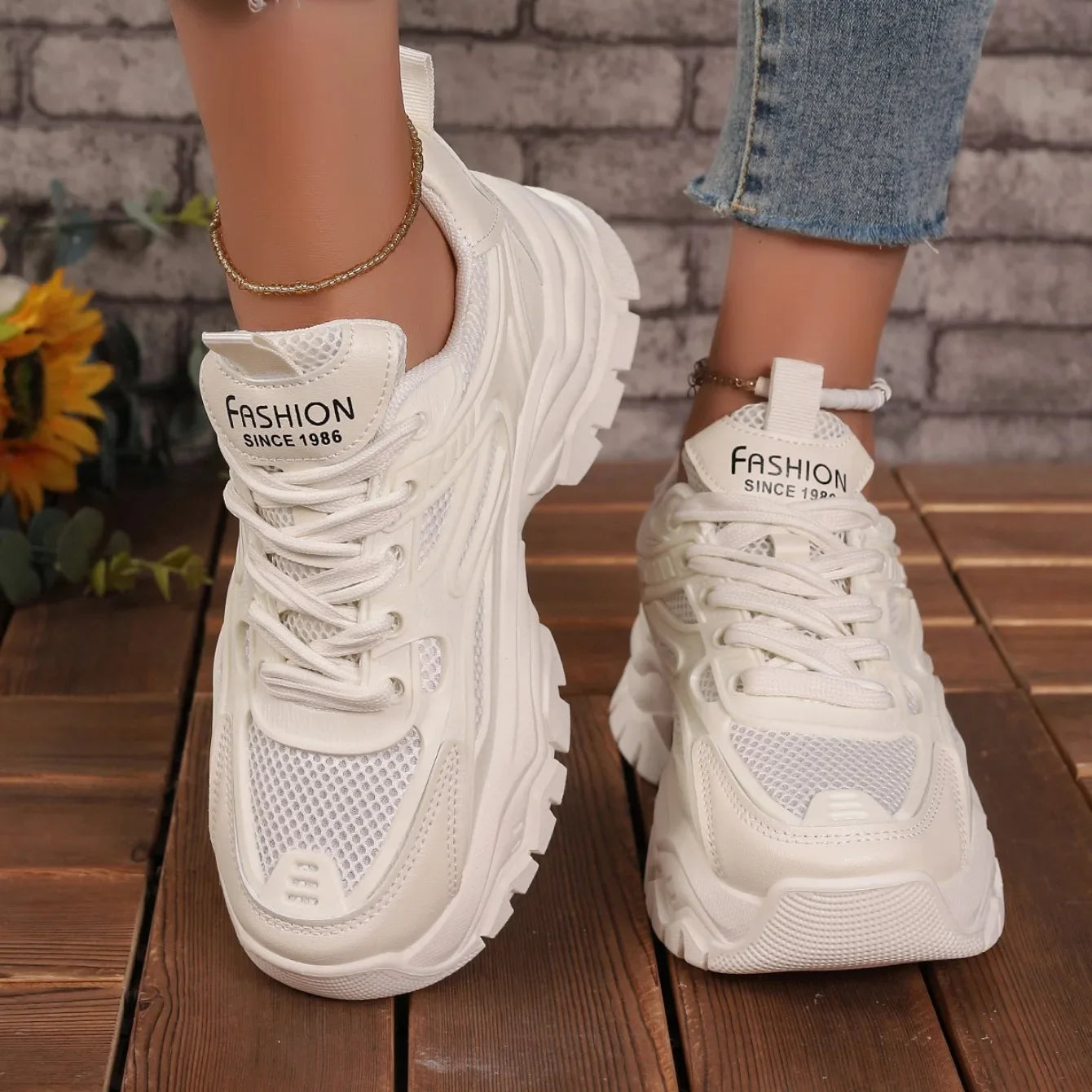 Women Sneakers 2024 New Fashion Chunky Sneakers Women Outdoor Tennis Platform Sports Shoes for Women Lightweight Designer Shoes