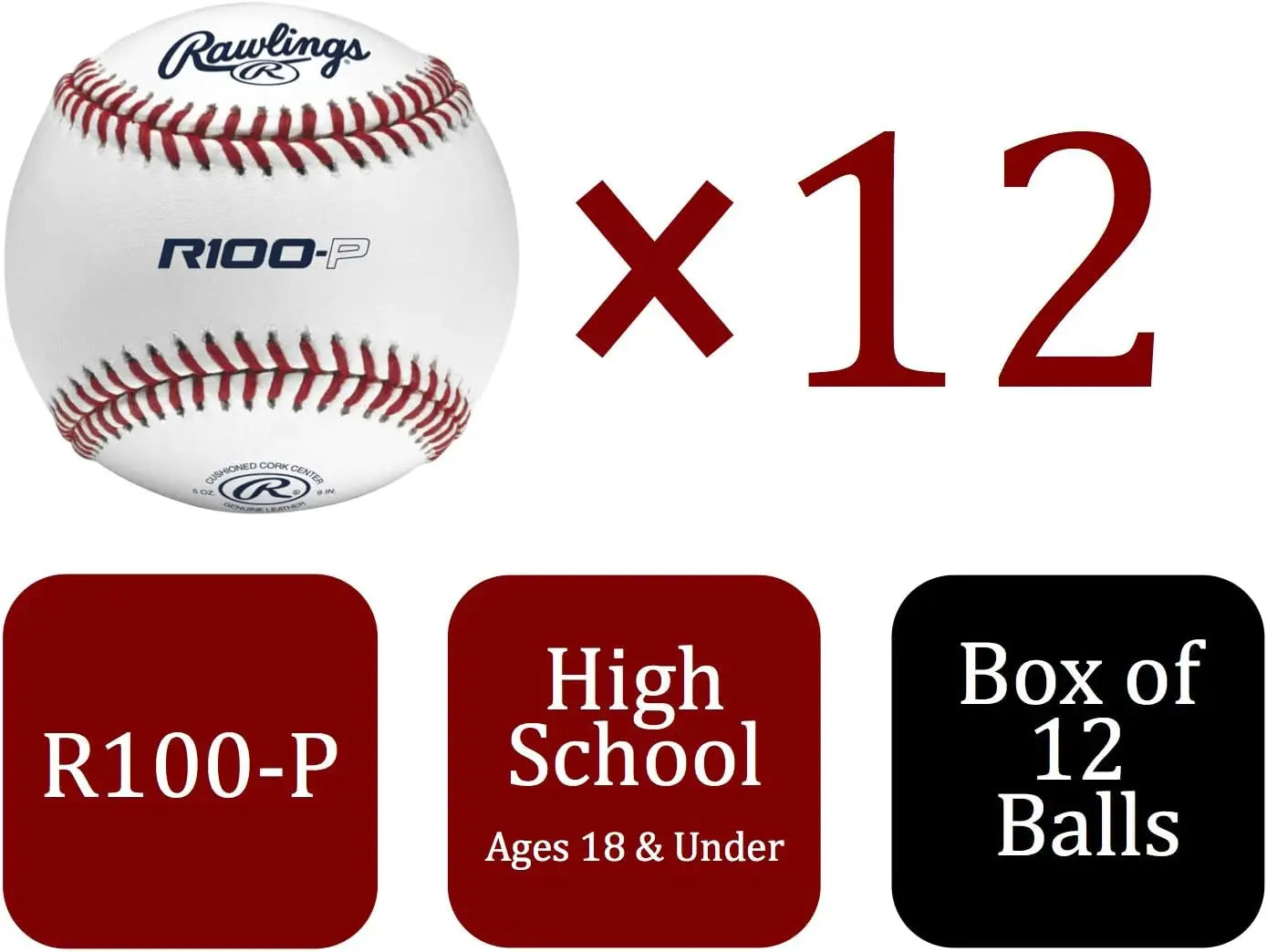 High School | Youth | Flat/Raised Seam Options  baseballs