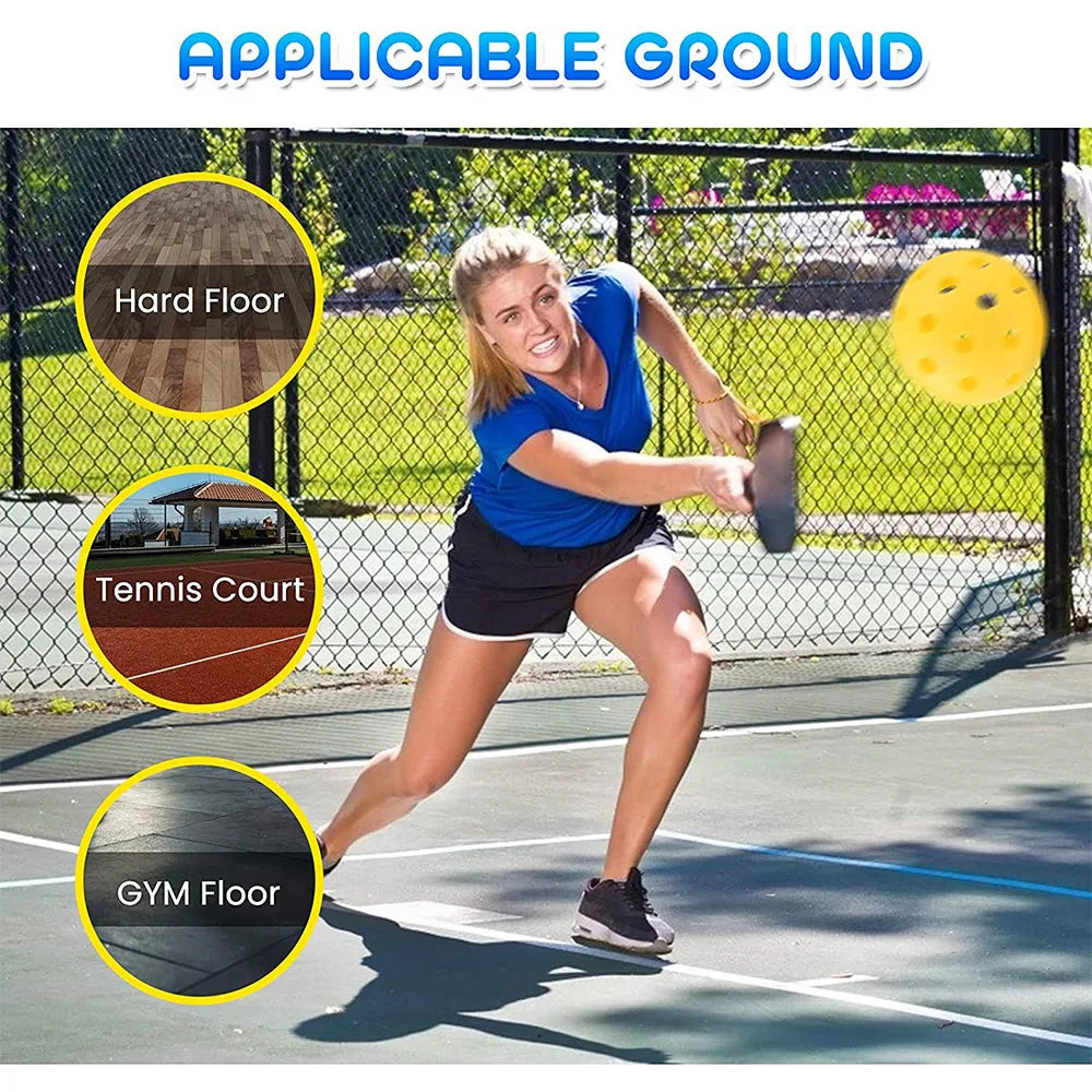 6 Pack Pickleball Balls for Outdoor Indoor Sports