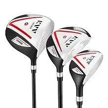 KVV Men’s Complete Golf Clubs Includes Driver, Fairway, Hybrid, 5#-P# Irons, Putter, Stand Bag, Head Covers, Right H