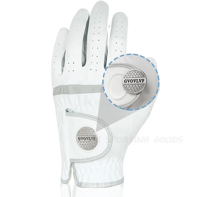 Men's Golf Glove Micro Soft Fabric Breathable with Magnetic Marker