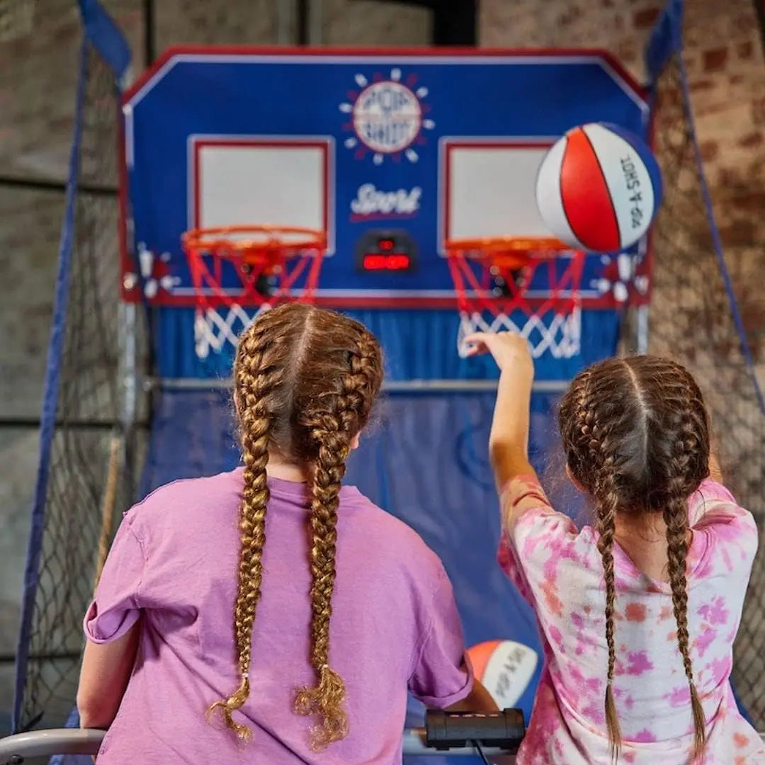 Dual Shot Basketball Fun at Home Scoring 4 Balls Foldable