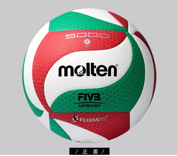 Molten V5M5000 Volleyball Professional Standard Size 5 PU Soft Beach Ball for Adult and Teenager Competition Training Outdoor