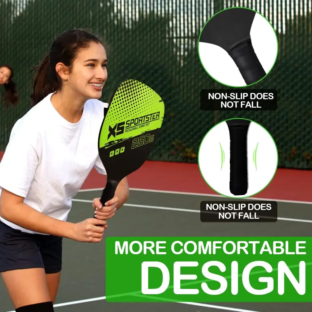 Pickleball Paddles Lightweight Pickleball Set Plus Balls