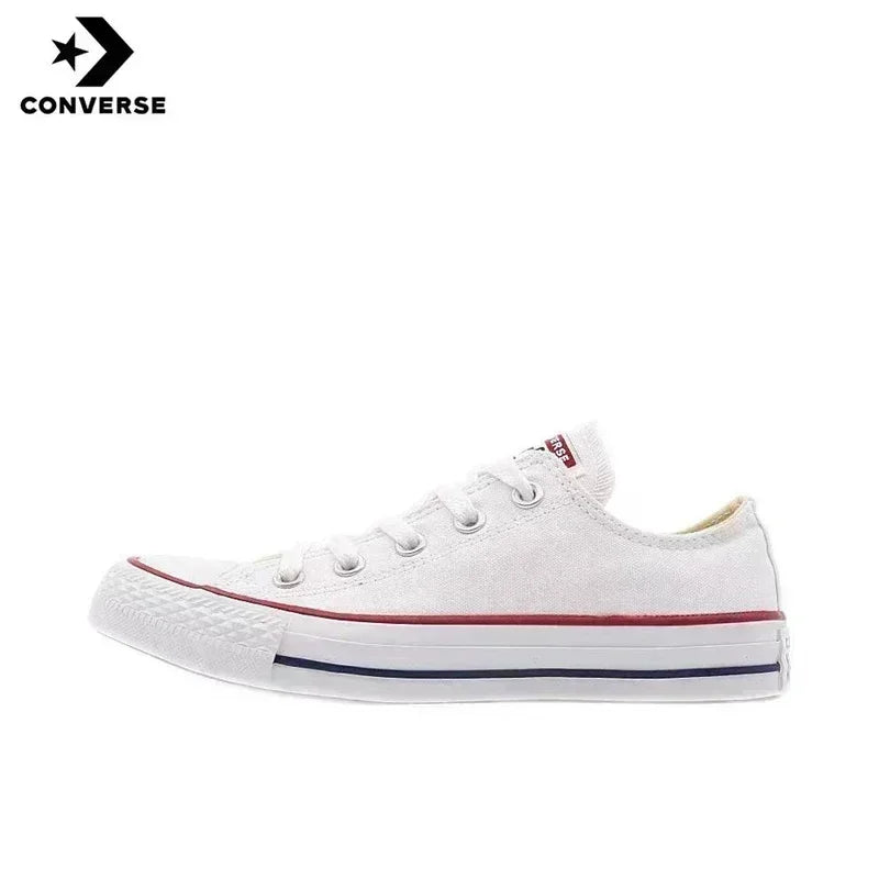 Converse Chuck Taylor All Star Men and Women Skateboarding Shoes Low-top Outdoor Lightweight Vintage Sneaker White