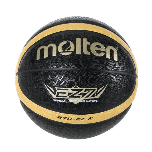 Molten-EZ-K Size 7 Basketball, Black, Gold, Outdoor, Indoor