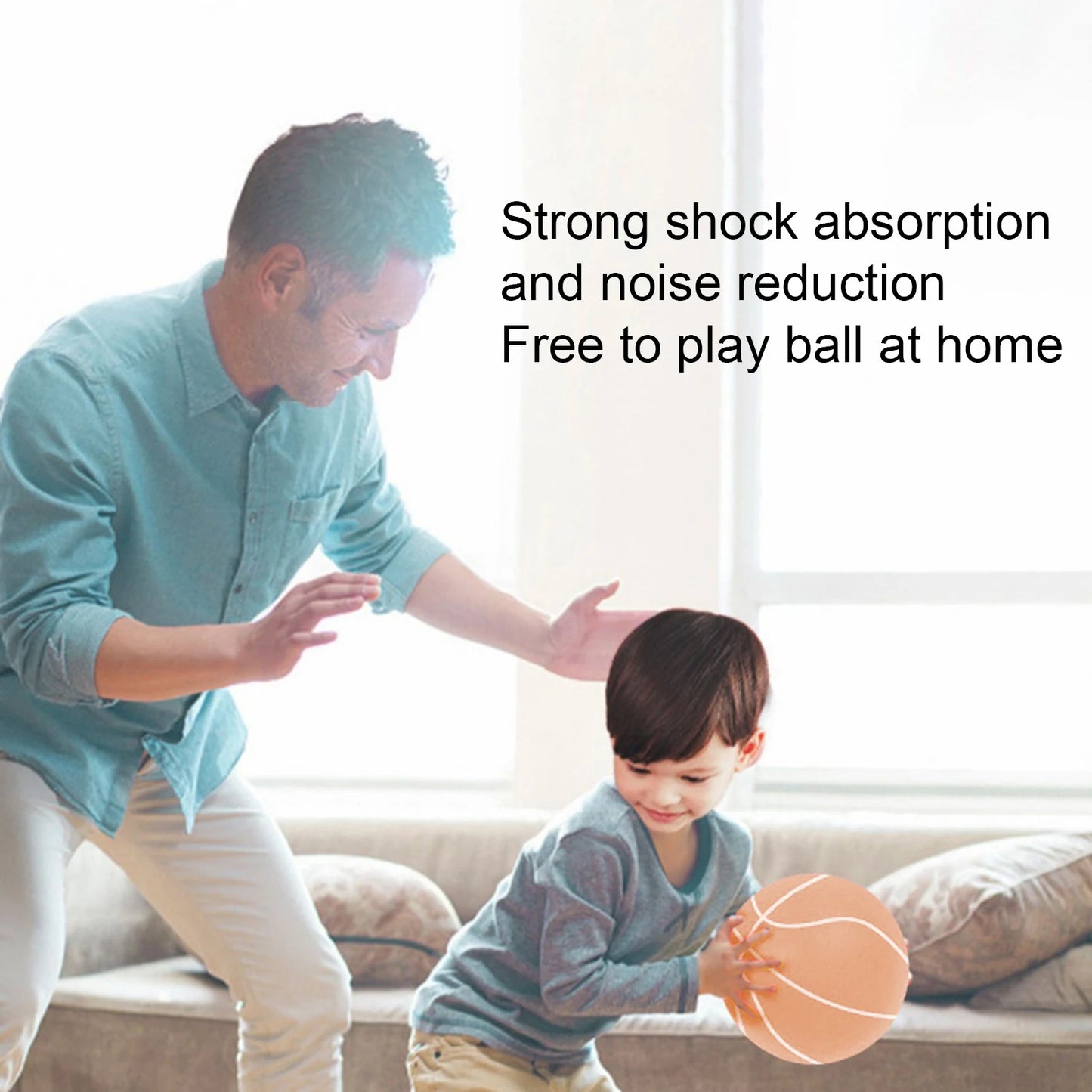 Bouncing Mute Ball Indoor Silent Basketball 24 cm