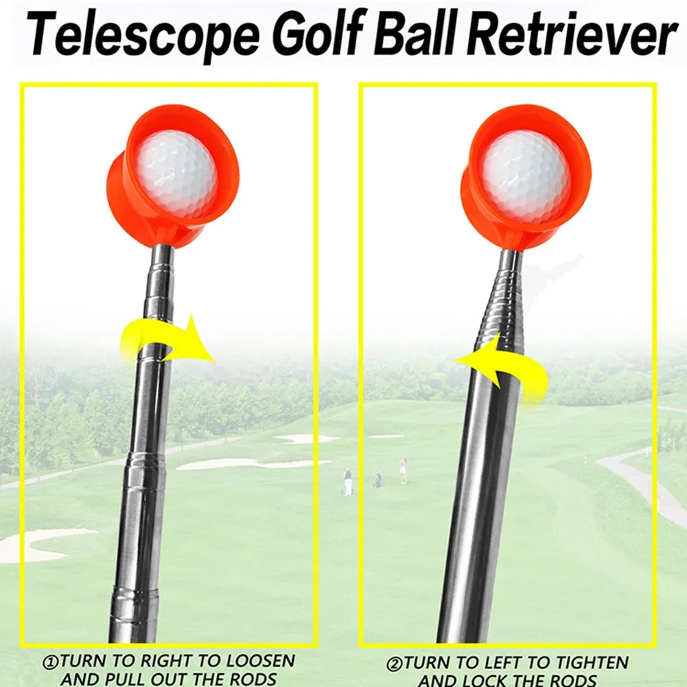 12ft/9ft Golf Ball Retriever Stainless Steel Telescopic Comfortable Handle