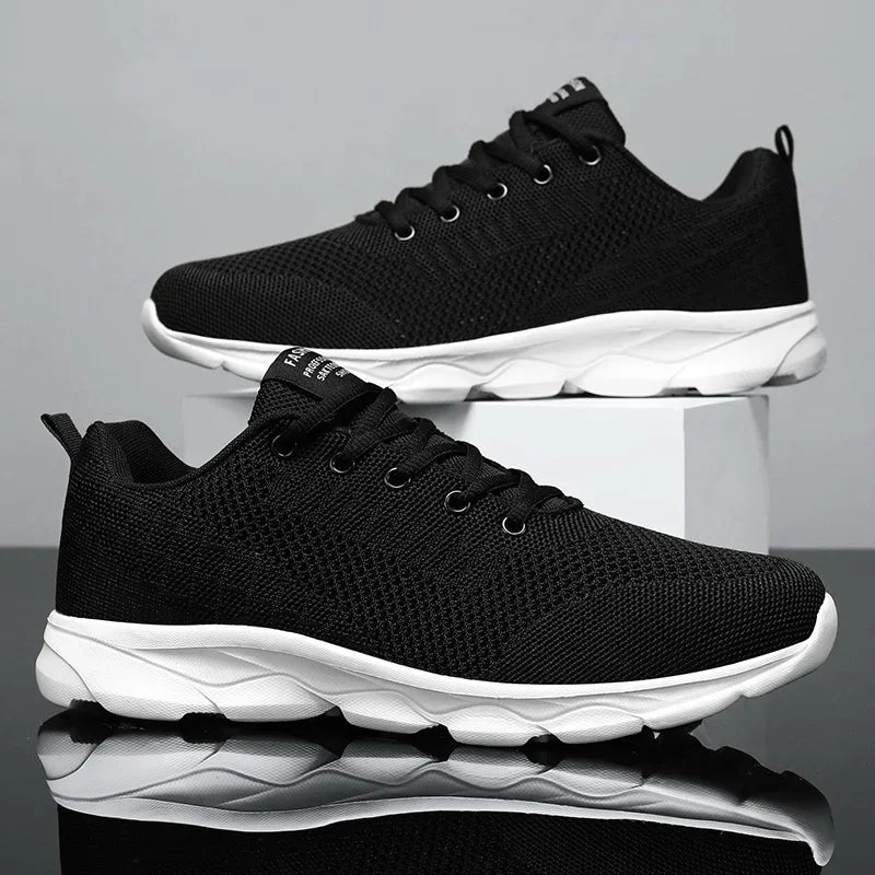 New Men's Shoes Breathable Casual Sneakers Summer White Running Shoes Lightweight Soft Sports Shoe for Male Large Size 35-45