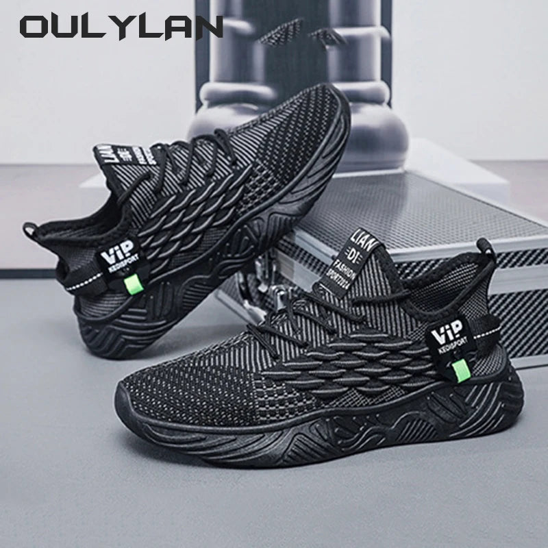 Men Running Shoes Mesh Breathable Sneaker Comfortable