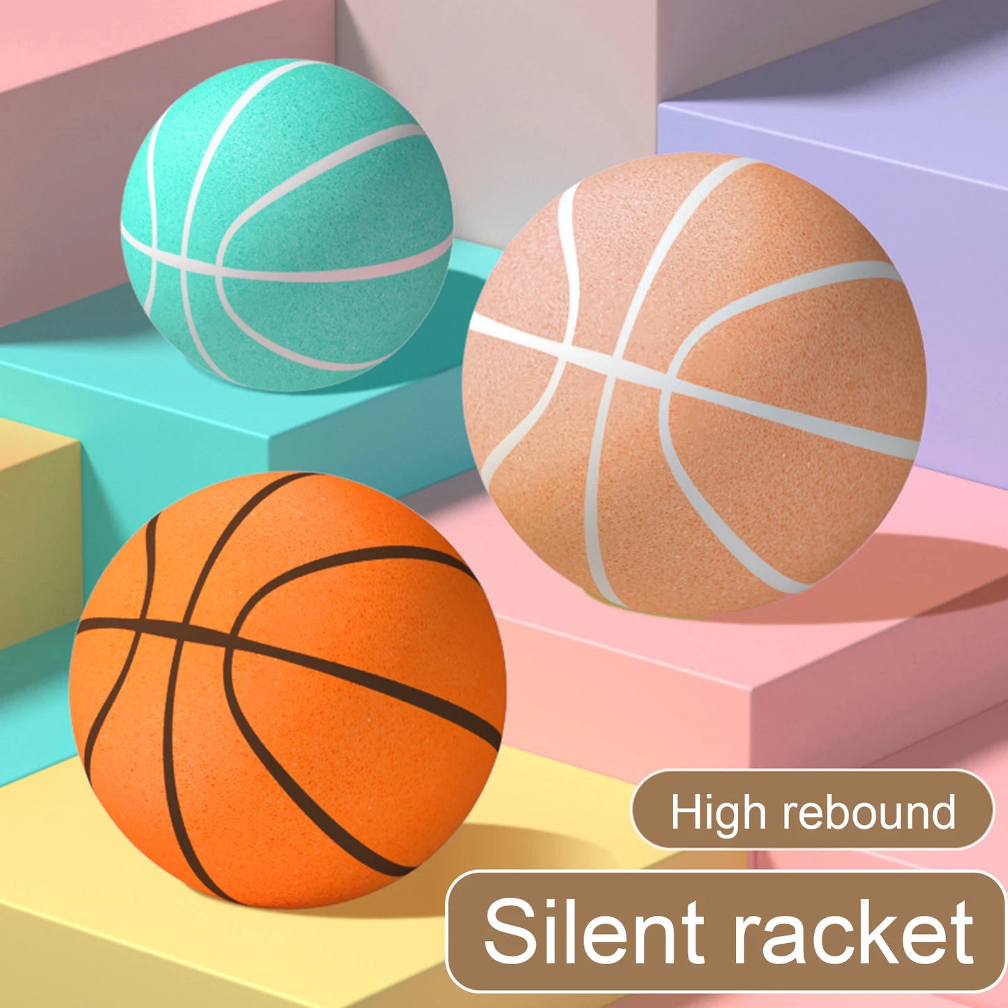 Bouncing Mute Ball Indoor Silent Basketball 24 cm