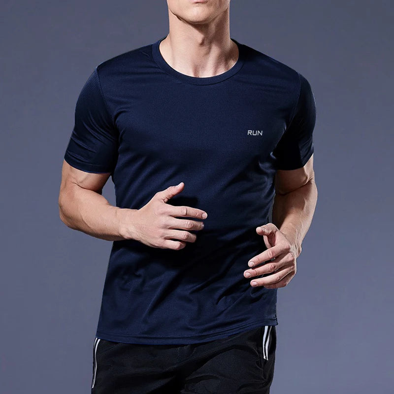 Sport Gym Shirt Men Quick Dry Running Short Sleeve Fitness t-Shirt