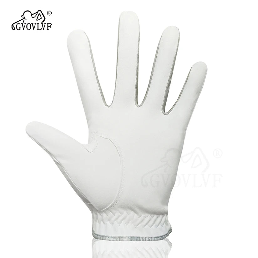 1 Pair Men Golf Glove Micro Soft Fabric Breathable with Magnetic Marker