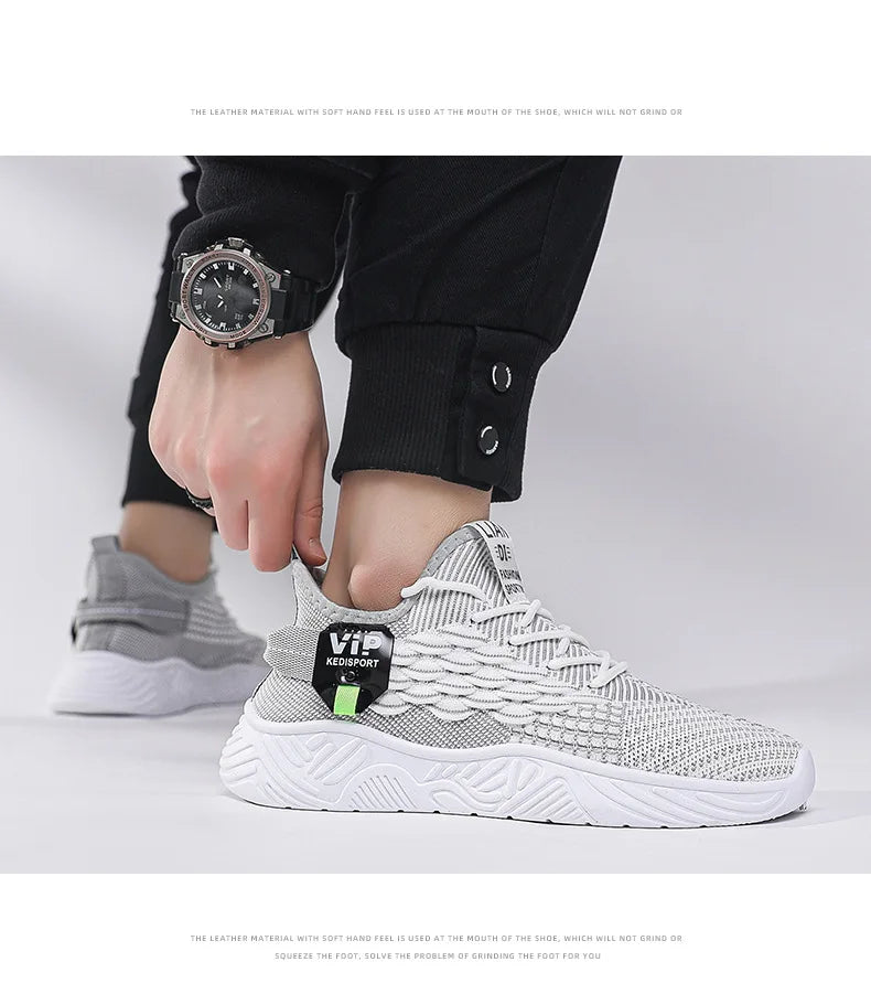 Men Running Shoes Mesh Breathable Sneaker Comfortable