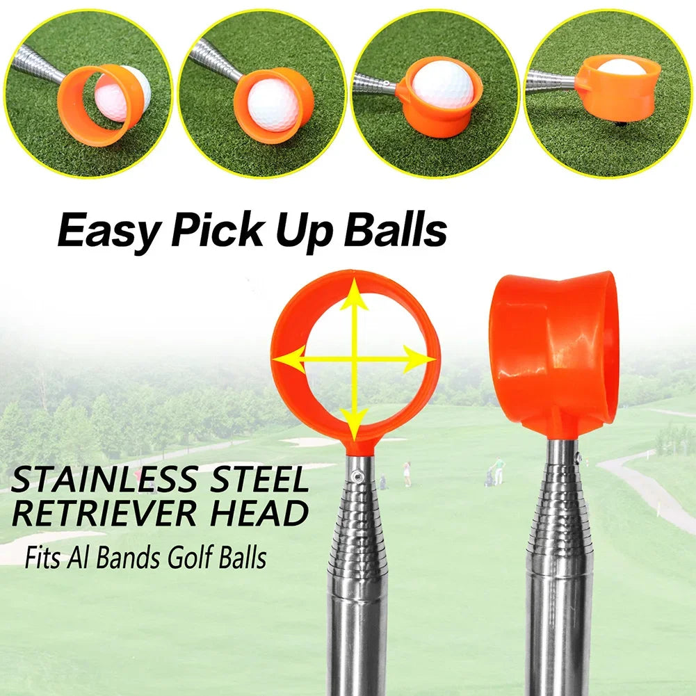 12ft/9ft Golf Ball Retriever Stainless Steel Telescopic Comfortable Handle