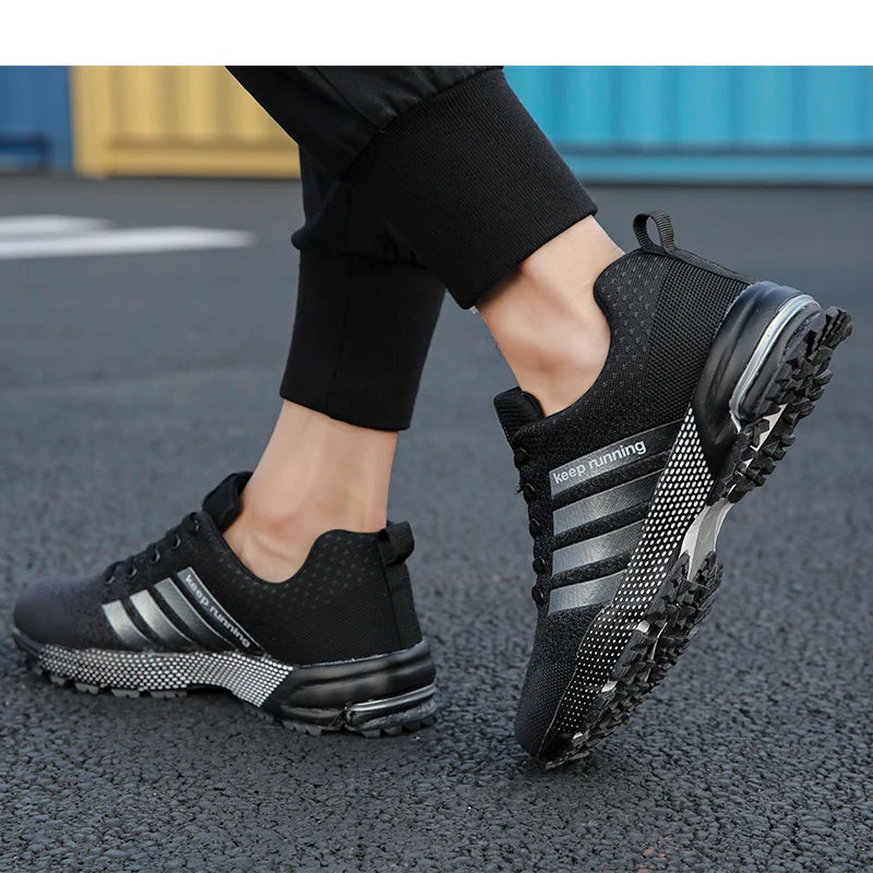 New large size men's casual sports shoes fashion thick soles easily breathable men's sneakers comfortable running