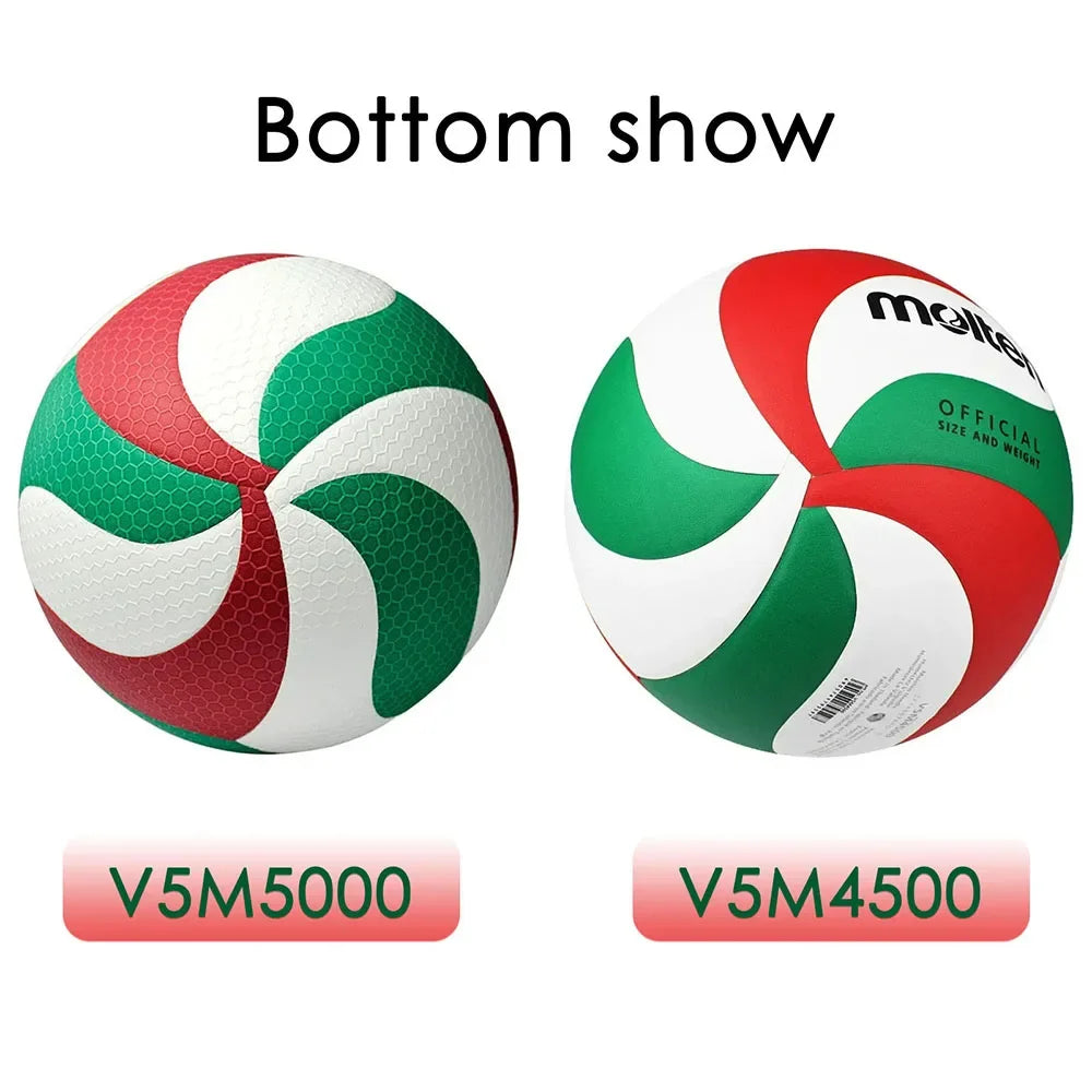 Molten V5M5000 Volleyball Professional Standard Size 5 PU Soft Beach Ball for Adult and Teenager Competition Training Outdoor