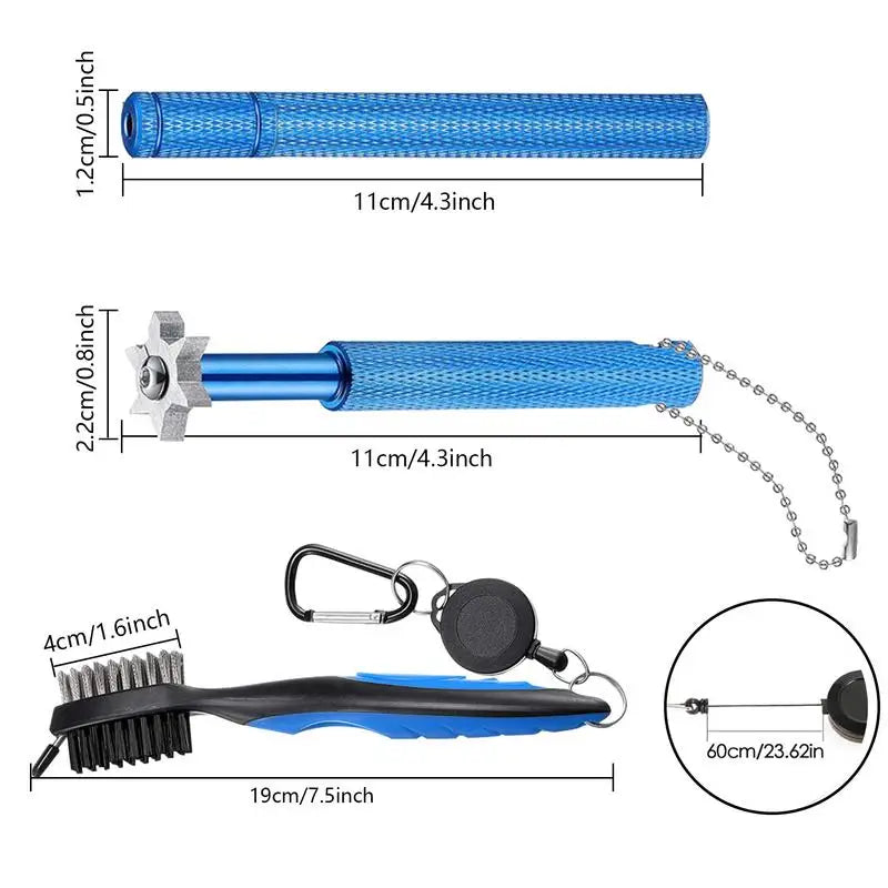 Golf Club Brush Golf Club Sharpener Grooving Tool Golf Putter Wedge Ball Groove Cleaner Kit Cleaning Tool Accessories