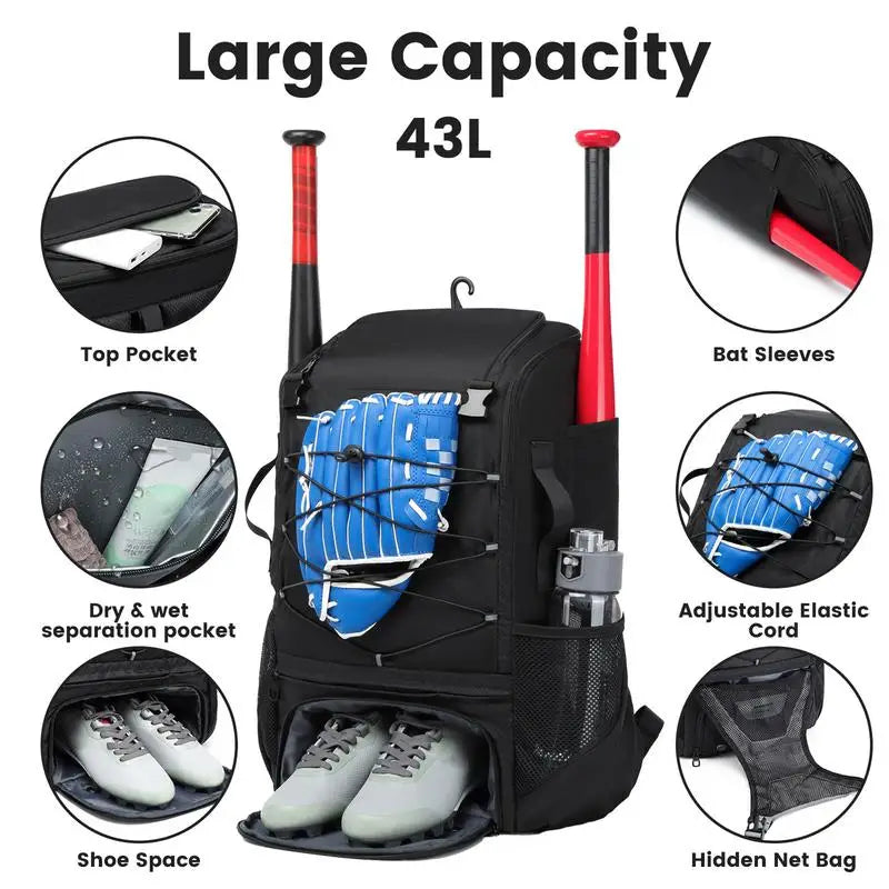 Baseball Bag Lightweight Bat Bags Baseball & Softball Backpack