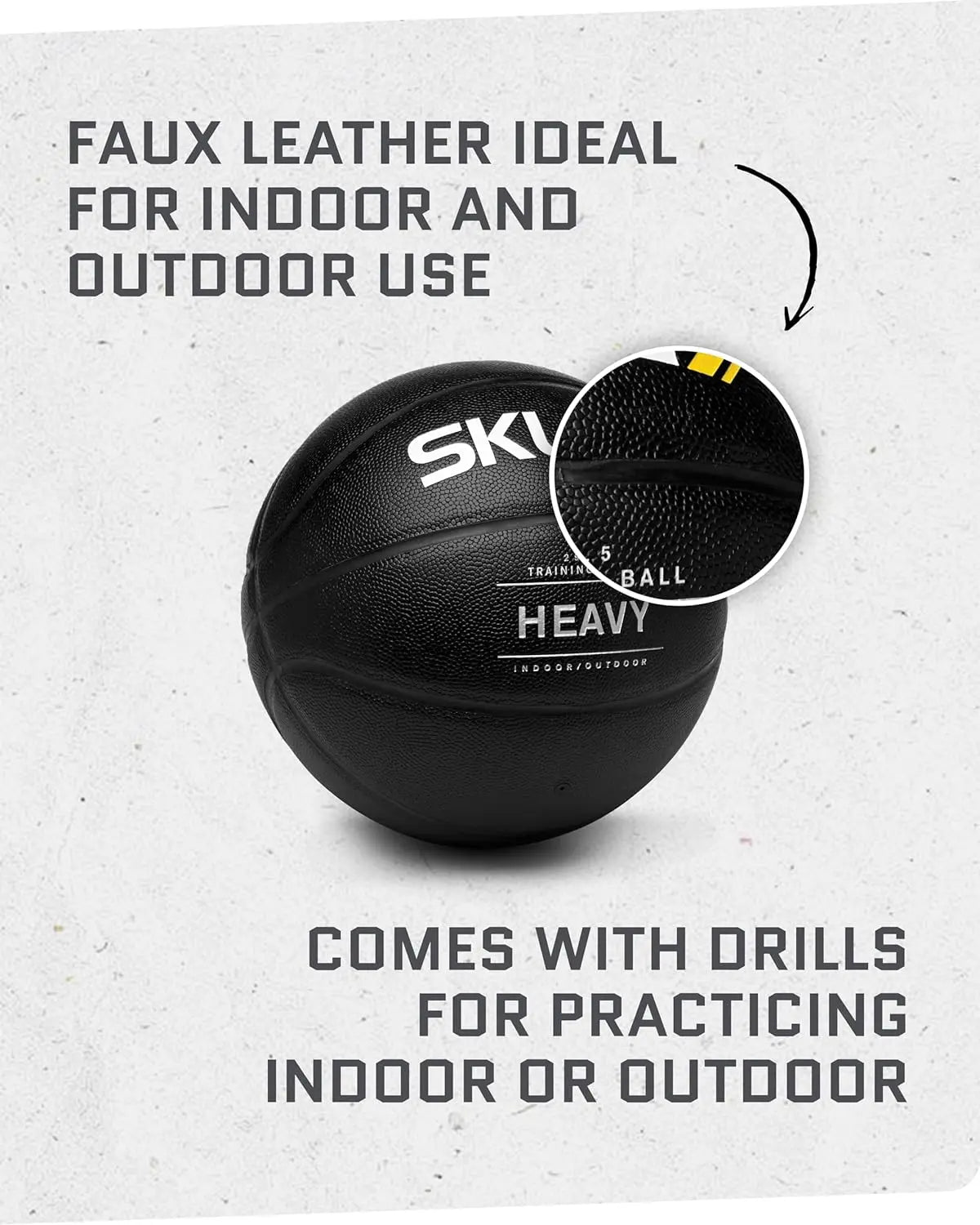 Weighted Training Basketball, 29.5" - 3-lb Heavy Training Ball