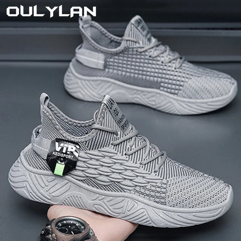 Men Running Shoes Mesh Breathable Sneaker Comfortable