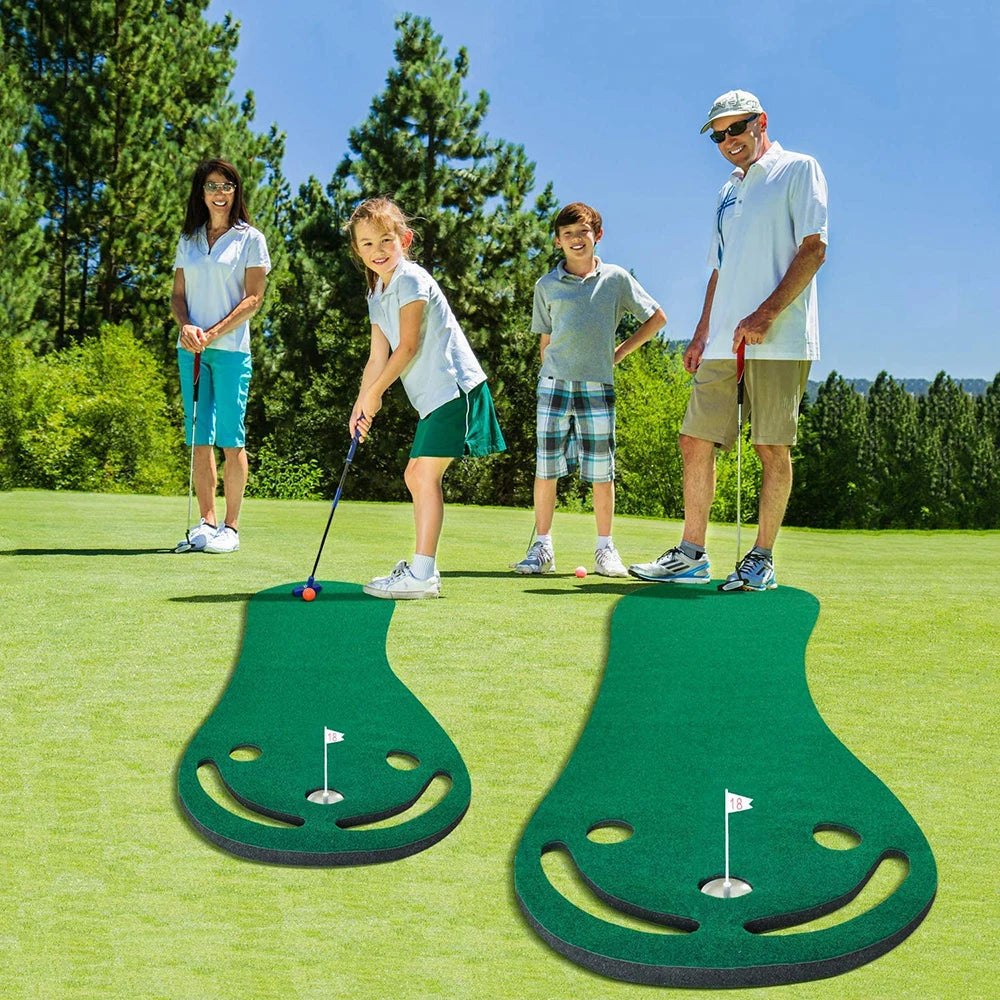 Putting Green Mats Set for Golf Putting Use Included 1 Putter & 3 Balls