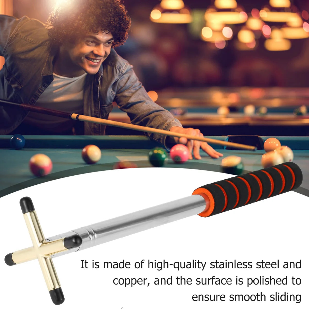 Retractable Pool Table Billiards Cue Bridge Stick 12.8-60" Expandable