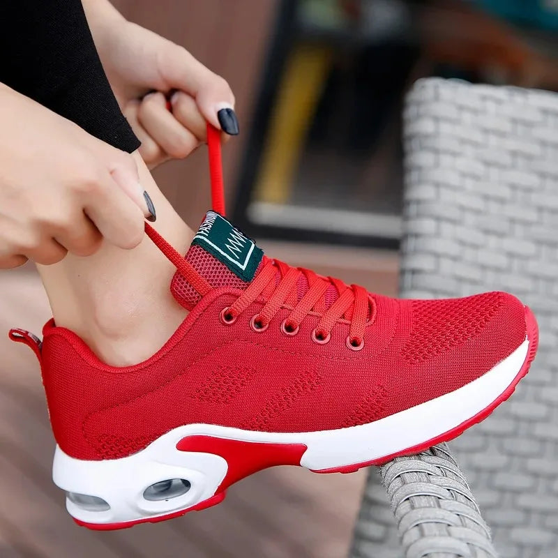 Summer Women Sneakers Outdoor Running Air Cushion Sport Shoes Increase Height Breathable Walk Shoes Dropshipping