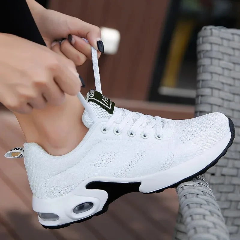 Summer Women Sneakers Outdoor Running Air Cushion Sport Shoes Increase Height Breathable Walk Shoes Dropshipping