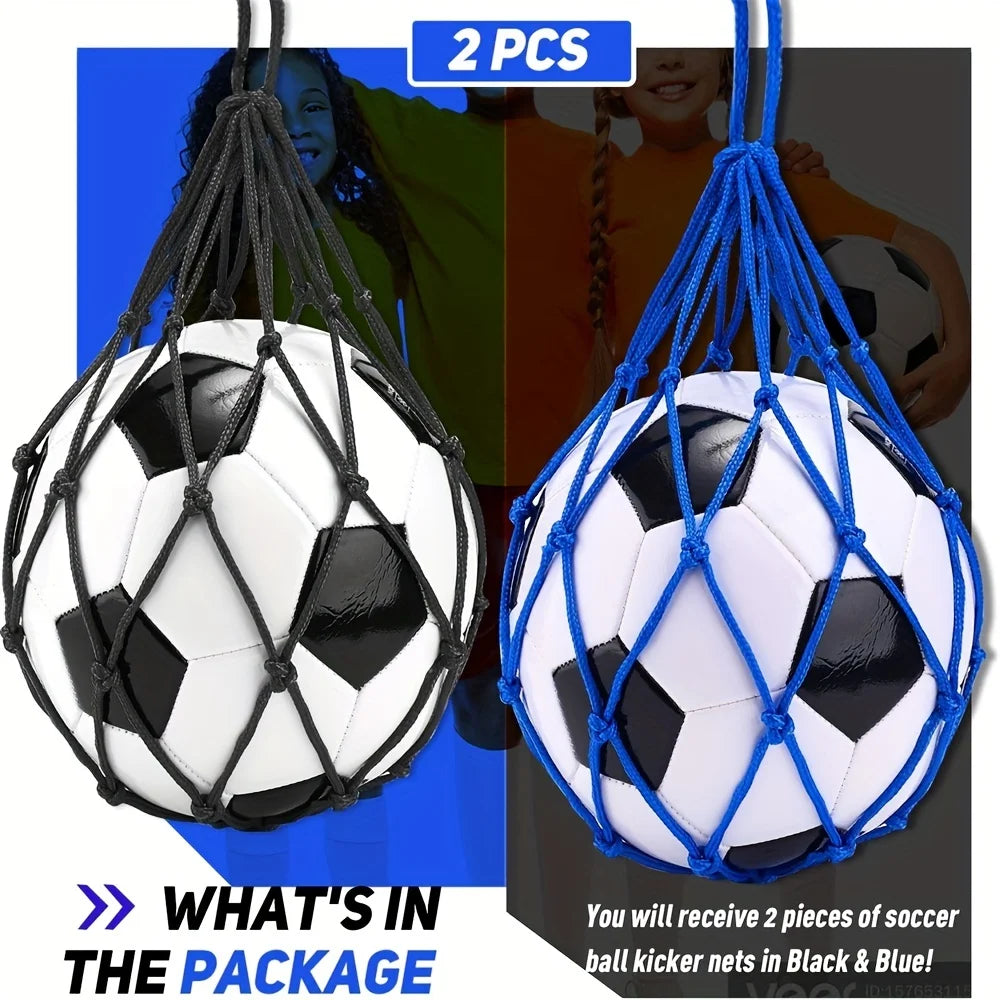 2PC Soccer Training, suitable for balls 3, 4, and 5, kicking practice training (blue/black)