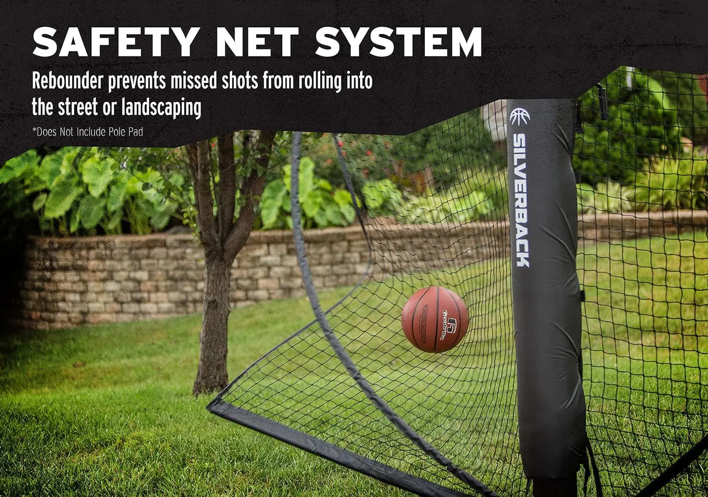 Basketball Yard Guard Defensive Net Rebounder with Foldable Net