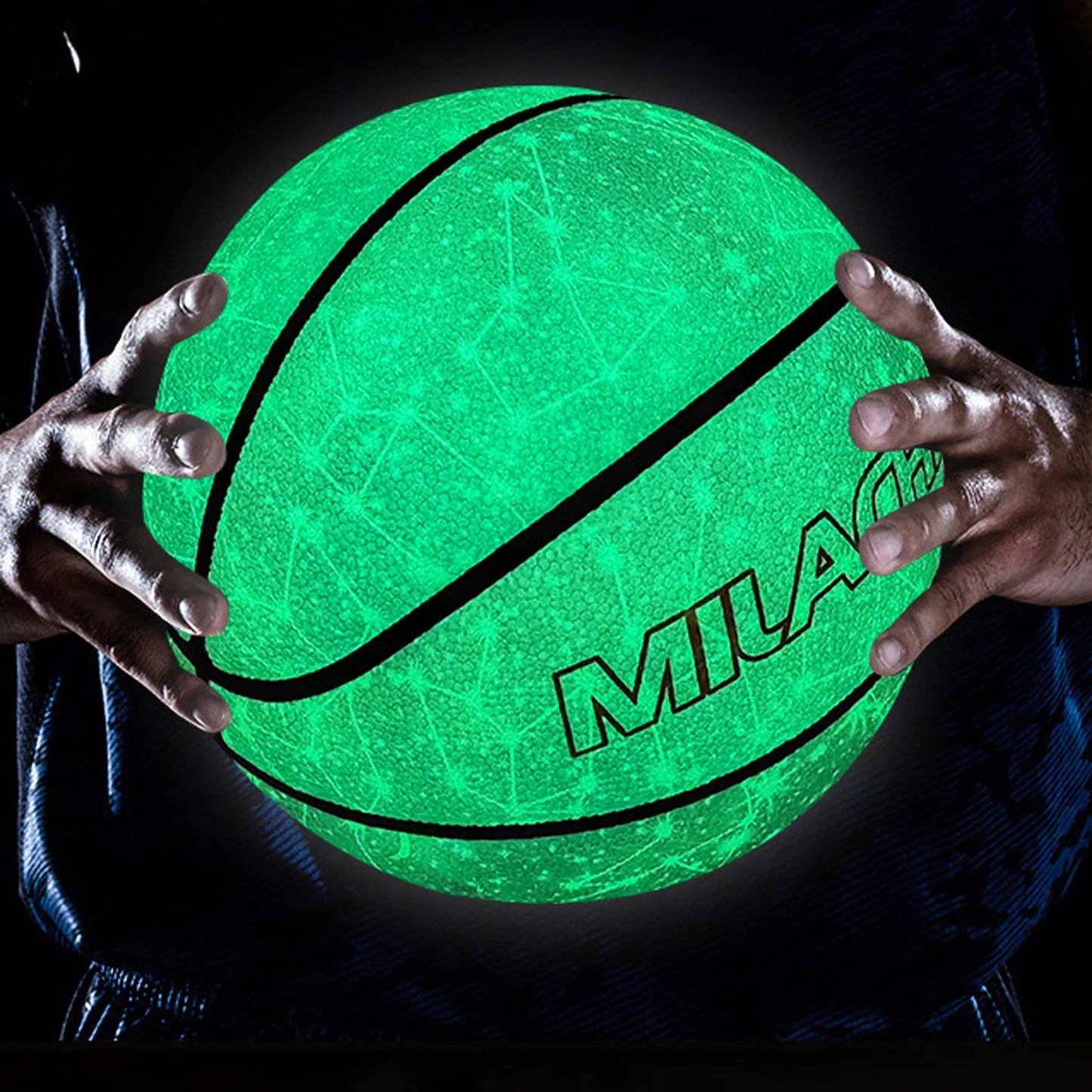 Holographic Luminous Basketball Reflective Glowing Basketball Night Game